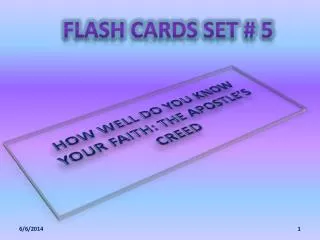 FLASH CARDS SET # 5