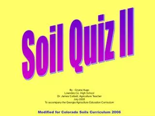Soil Quiz II