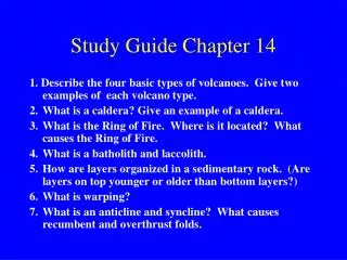 Study Guide Chapter 14