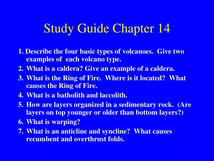 study guide chapter 14