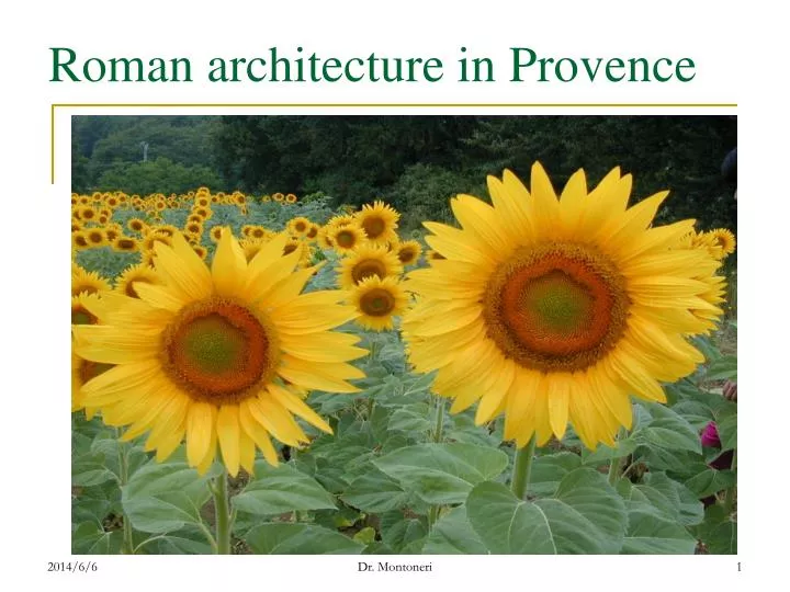 roman architecture in provence