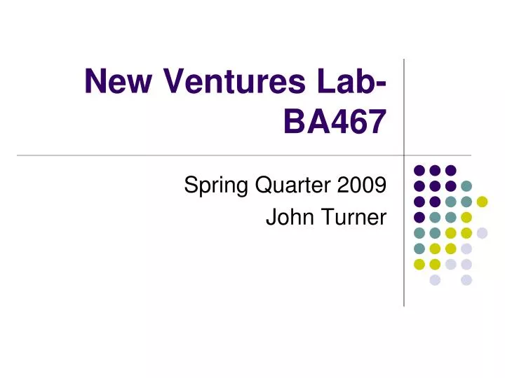 new ventures lab ba467