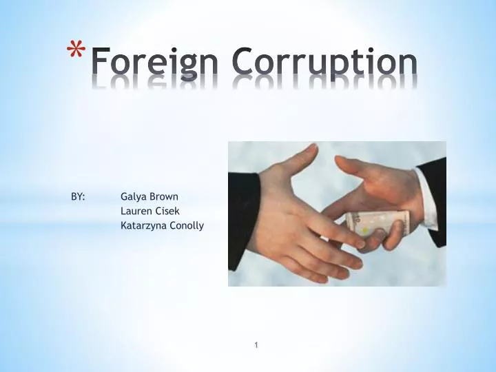 foreign corruption