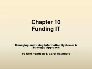 Chapter 10 Funding IT