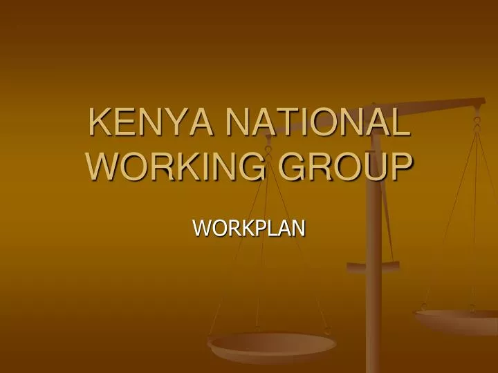 kenya national working group