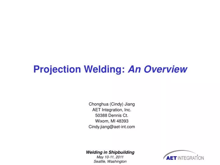 projection welding an overview