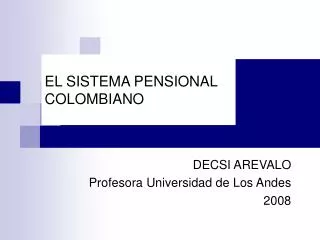 el sistema pensional colombiano
