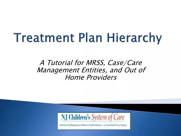 treatment plan hierarchy