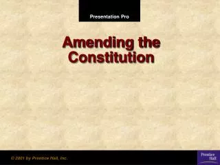 amending the constitution
