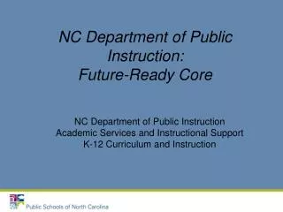nc department of public instruction future ready core