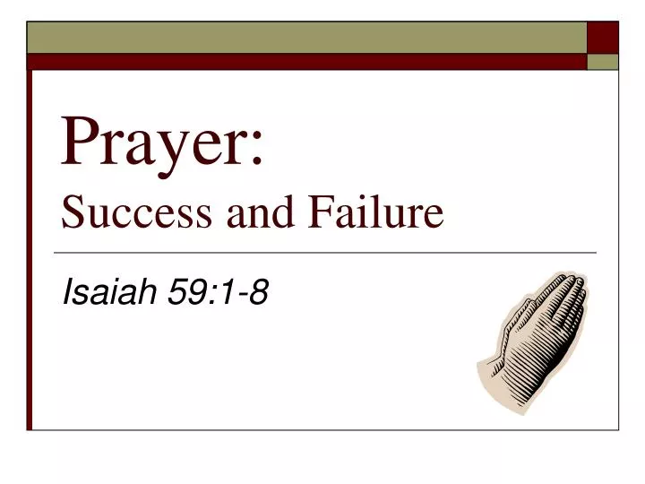 prayer success and failure