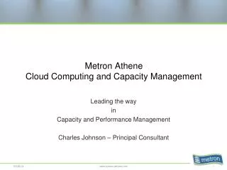 Metron Athene Cloud Computing and Capacity Management