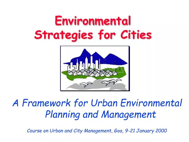 environmental strategies for cities