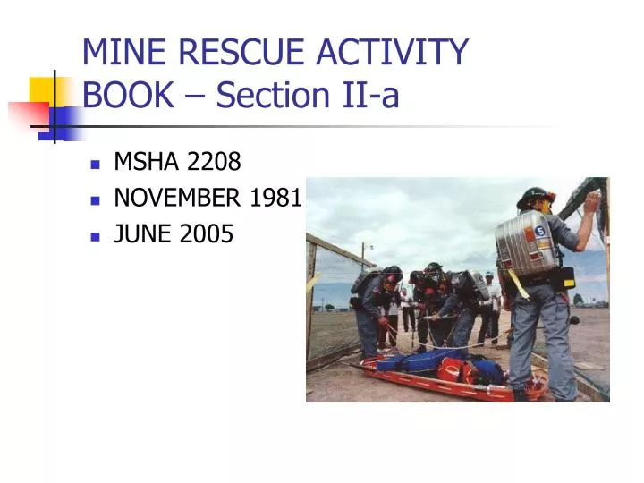 mine rescue activity book section ii a