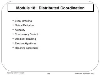 Module 18: Distributed Coordination
