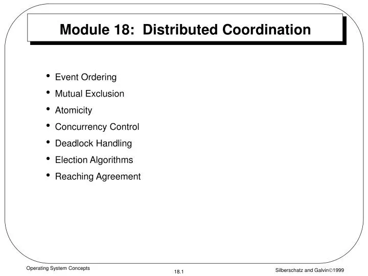 module 18 distributed coordination