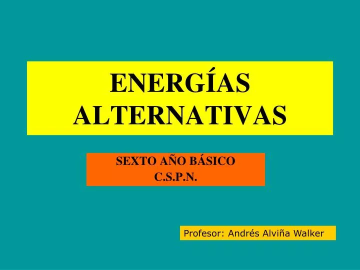 energ as alternativas