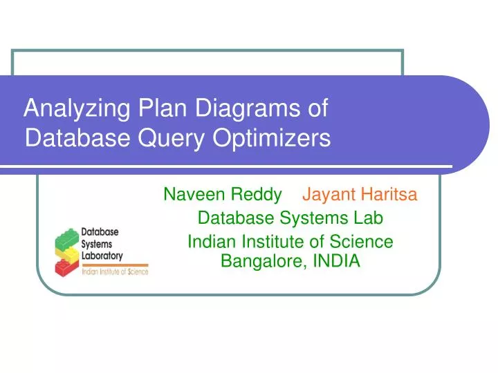 analyzing plan diagrams of database query optimizers