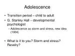 Adolescence - slide 1