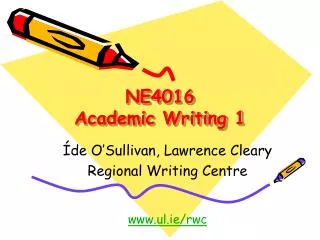 NE4016 Academic Writing 1