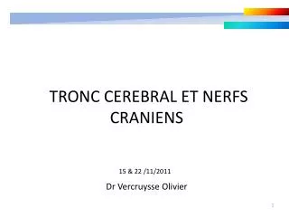 tronc cerebral et nerfs craniens