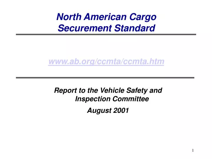 north american cargo securement standard www ab org ccmta ccmta htm