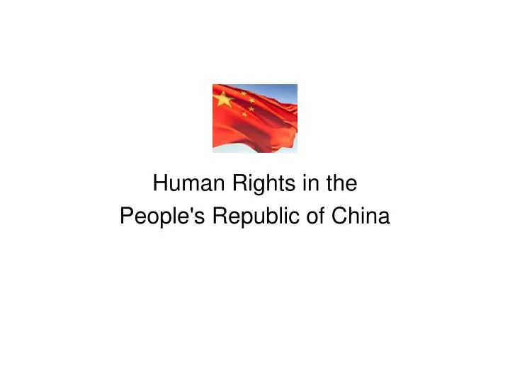 human rights in the people s republic of china