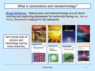 What is nanoscience and nanotechnology?