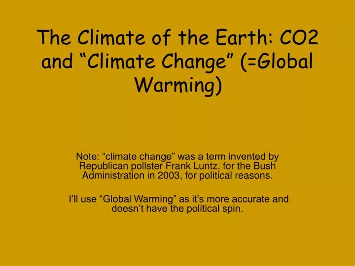 the climate of the earth co2 and climate change global warming