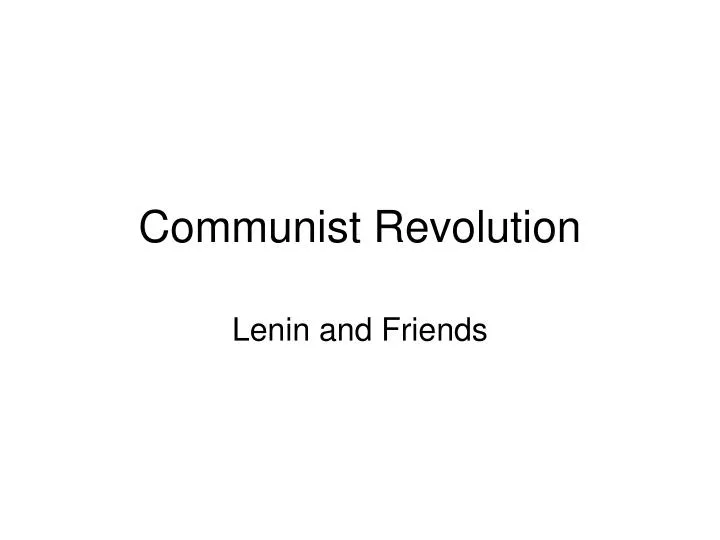 communist revolution