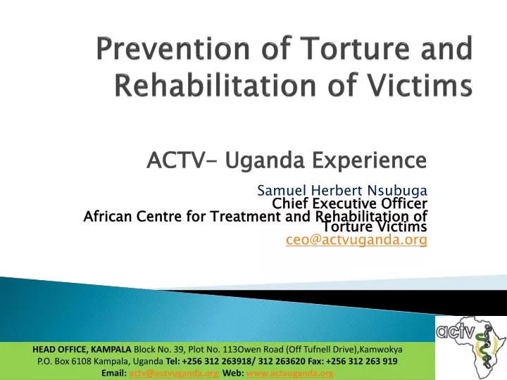 prevention of torture and rehabilitation of victims