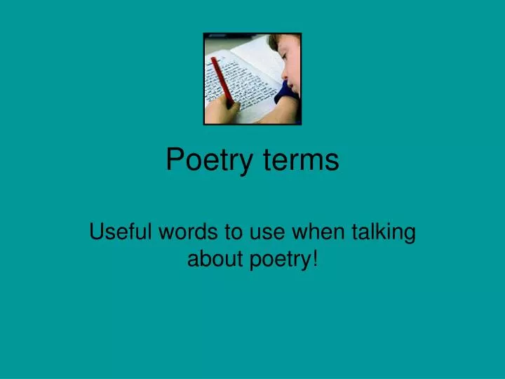 poetry terms