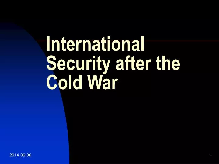international security after the cold war