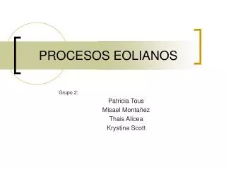 procesos eolianos