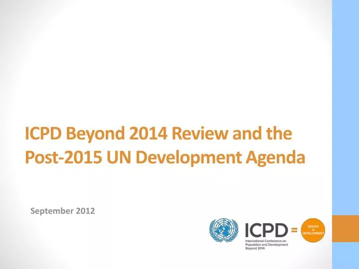 icpd beyond 2014 review and the post 2015 un development agenda
