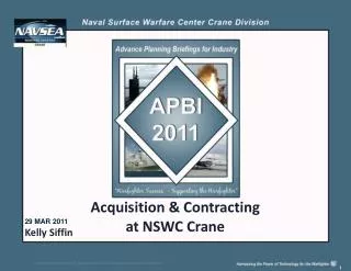 Acquisition &amp; Contracting at NSWC Crane