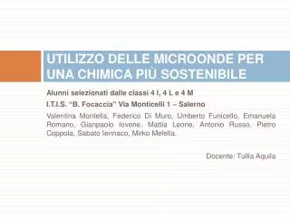 utilizzo delle microonde per una chimica pi sostenibile