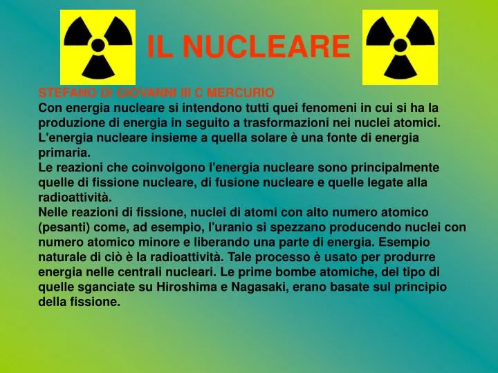 il nucleare