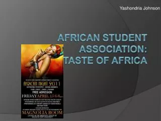 African student association: a taste of Africa