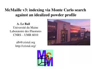McMaille v3: indexing via Monte Carlo search against an idealized powder profile
