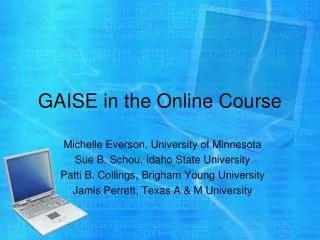 GAISE in the Online Course