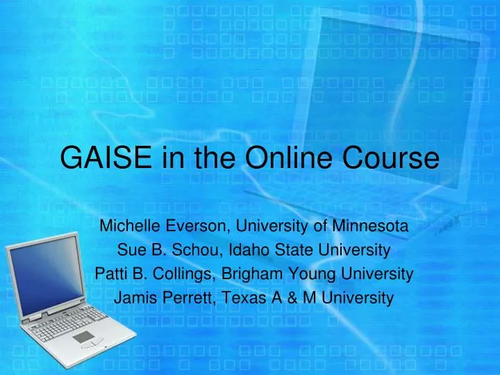 gaise in the online course