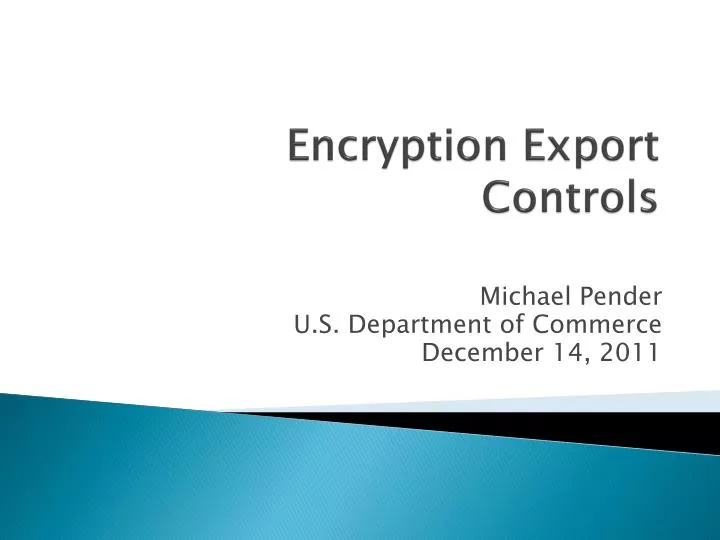 encryption export controls