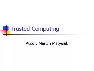 trusted computing