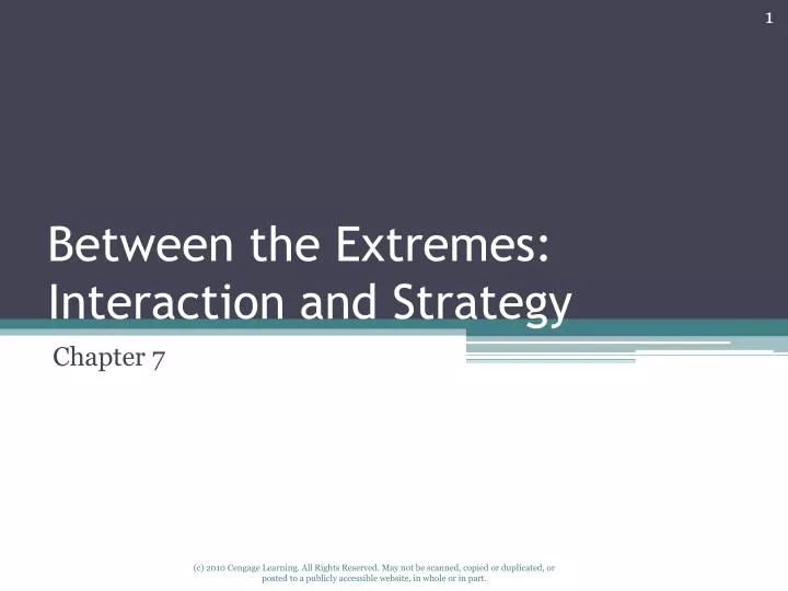 between the extremes interaction and strategy