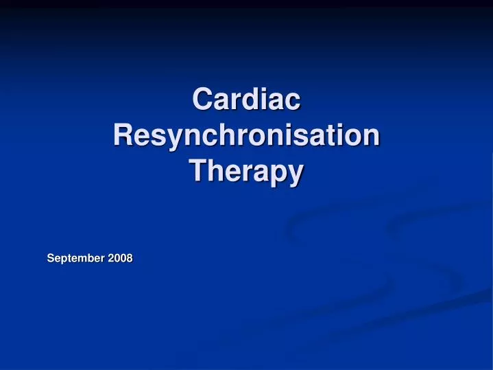 cardiac resynchronisation therapy