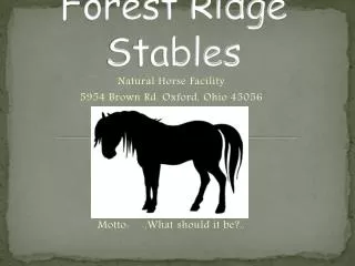 Forest Ridge Stables