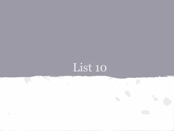 list 10