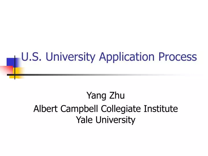 u s university application process