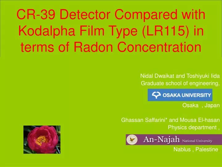 cr 39 detector compared with kodalpha film type lr115 in terms of radon concentration